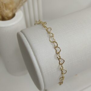 Pulseira corações vazado