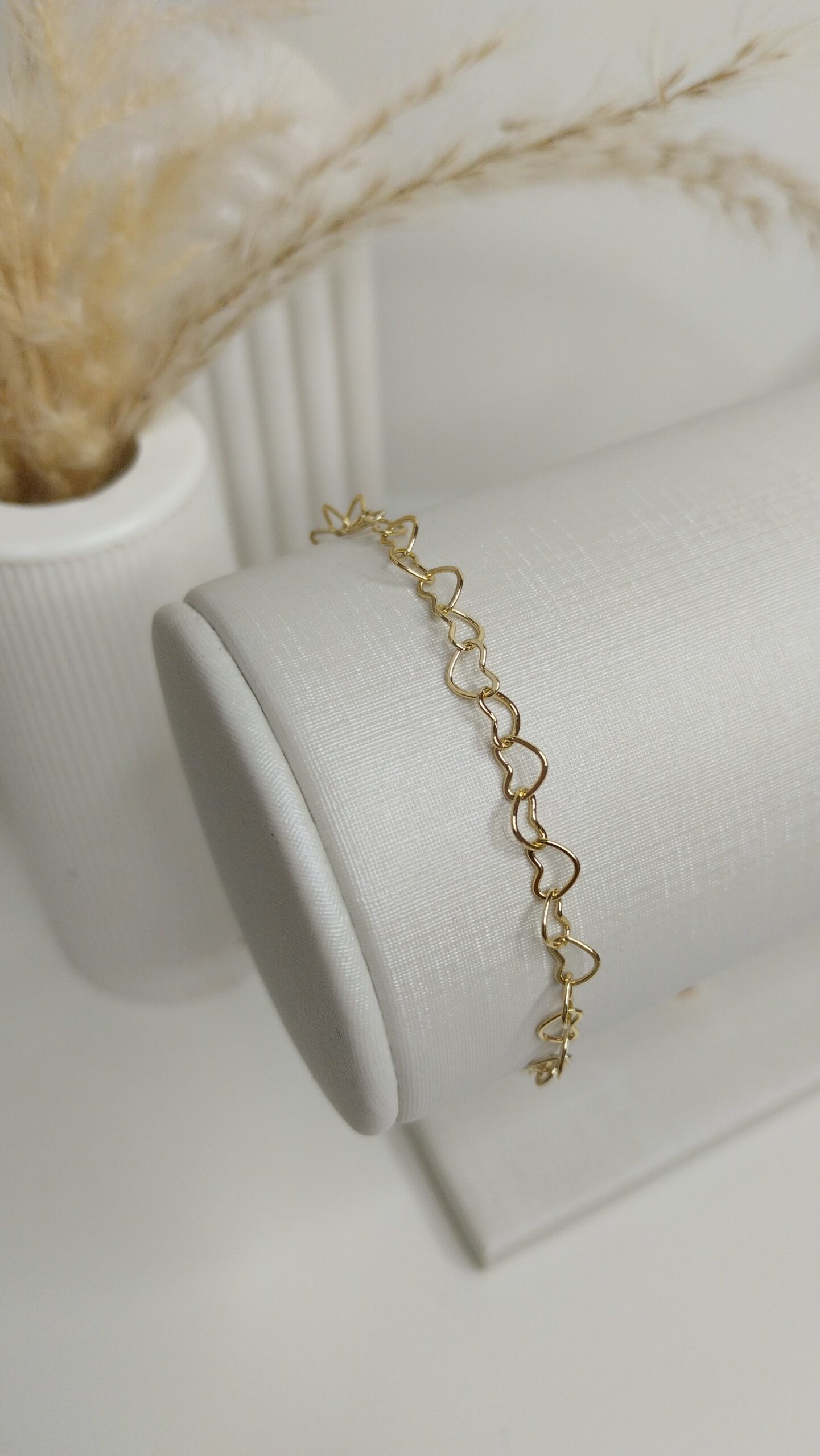 Pulseira corações vazado